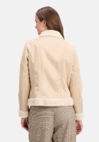 Cartoon Bikerjacke mit Kunstfellkragen