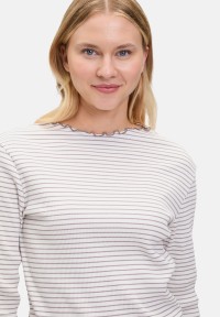 Cartoon Langarm-Shirt mit Kragen