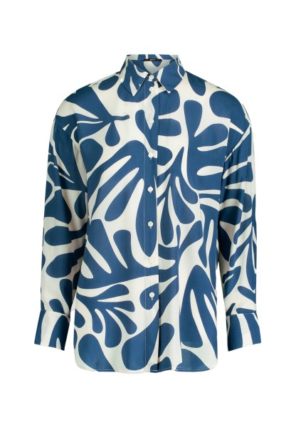 zero Oversized-Bluse mit Blattmuster | Betty Barclay