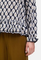 Cartoon Casual-Bluse mit Raffung