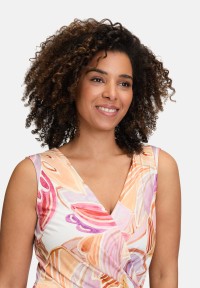 Cartoon Jerseykleid mit Raffung