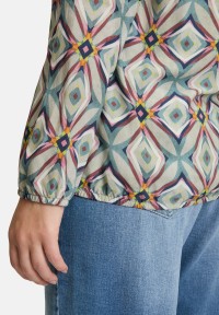 Cartoon Casual-Bluse mit Muster