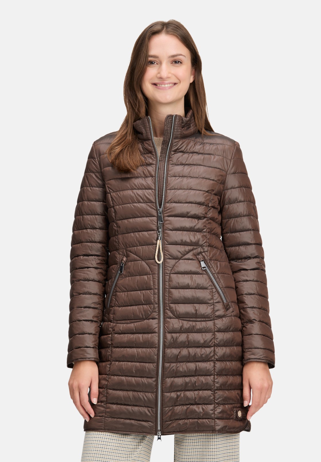 Cartoon Steppjacke mit Reißverschlusstaschen