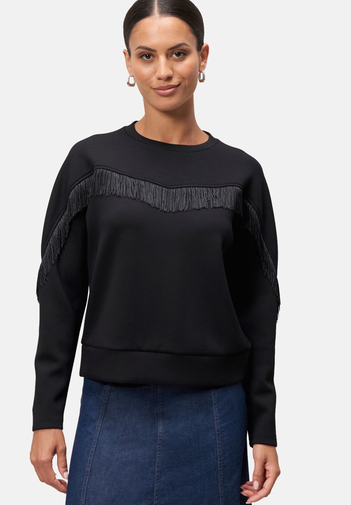 zero Sweatshirt mit Fransen | Betty Barclay