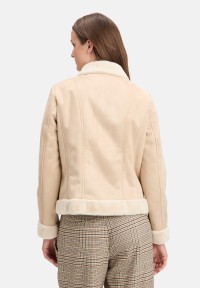 Cartoon Bikerjacke mit Kunstfellkragen