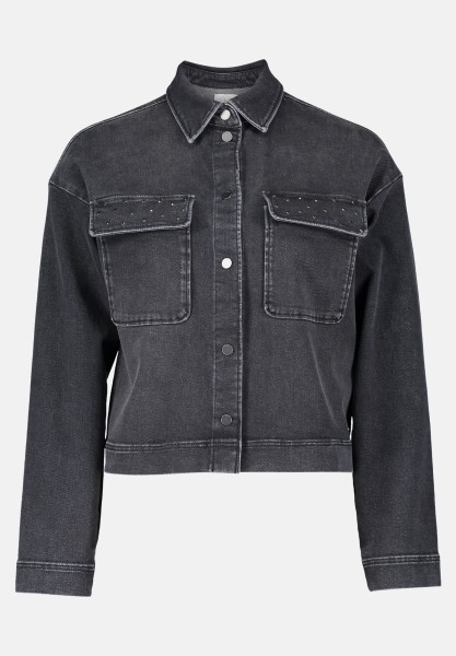 BETTY & CO Jeansjacke mit aufgesetzten Taschen