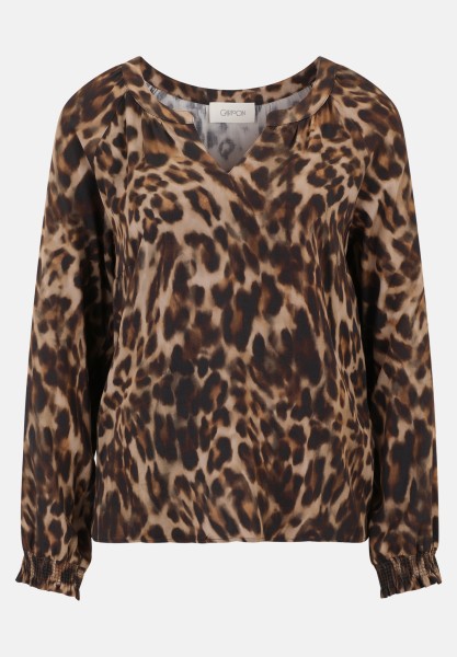 Cartoon Casual-Bluse mit Muster