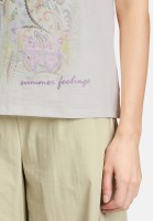 Cartoon Rundhals-Shirt mit Placement