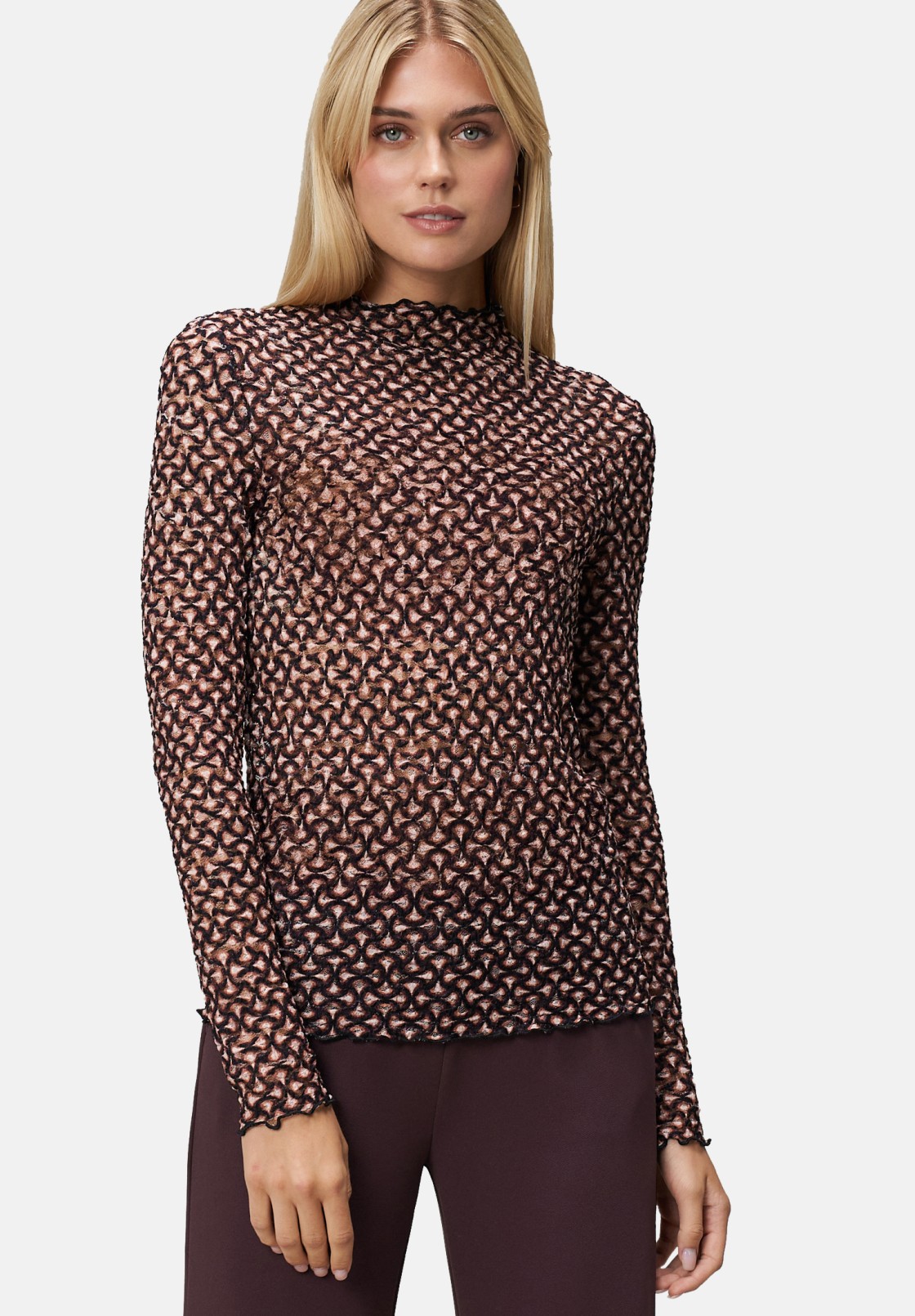 zero Shirt transparent mit Stehkragen | Betty Barclay