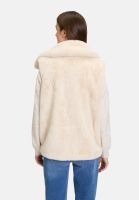 Cartoon Fake Fur-Weste mit hohem Kragen