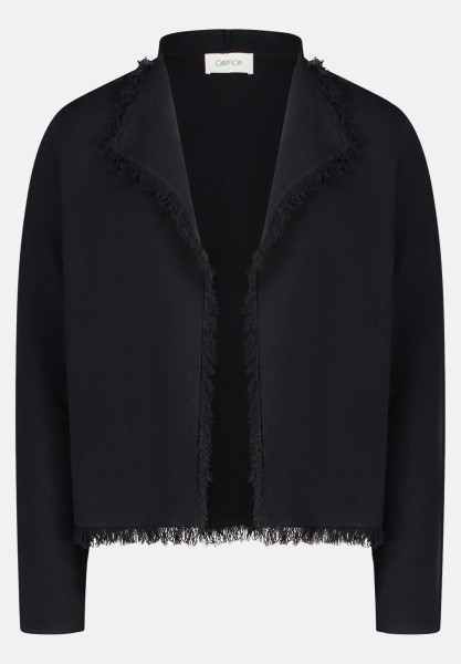 Cartoon Strick-Cardigan mit Fransen