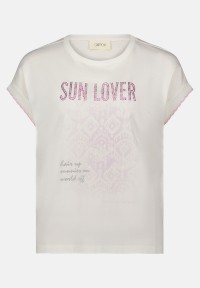 Cartoon Printshirt mit Rundhalsausschnitt