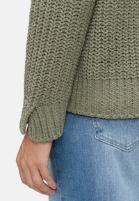 Cartoon Strickpullover mit Stehkragen