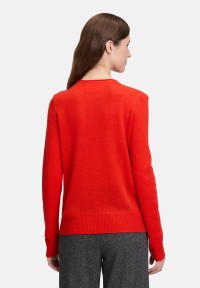 Cartoon Kaschmir-Pullover mit Rundhalsausschnitt
