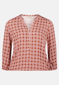 Cartoon Casual-Bluse mit Muster