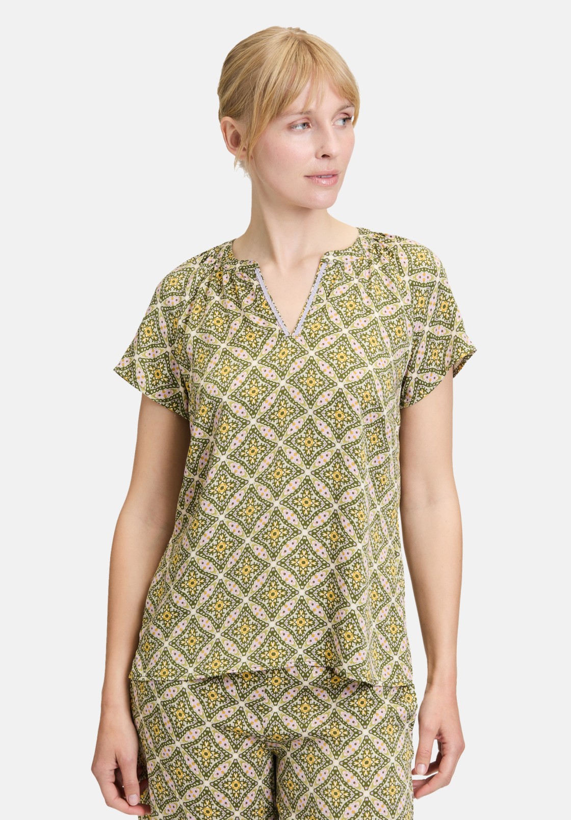 Cartoon Blusenshirt mit Muster