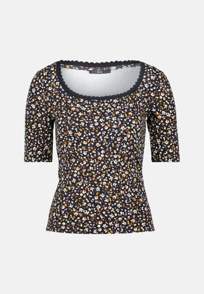 zero Blumenshirt mit Wellensaum | Betty Barclay