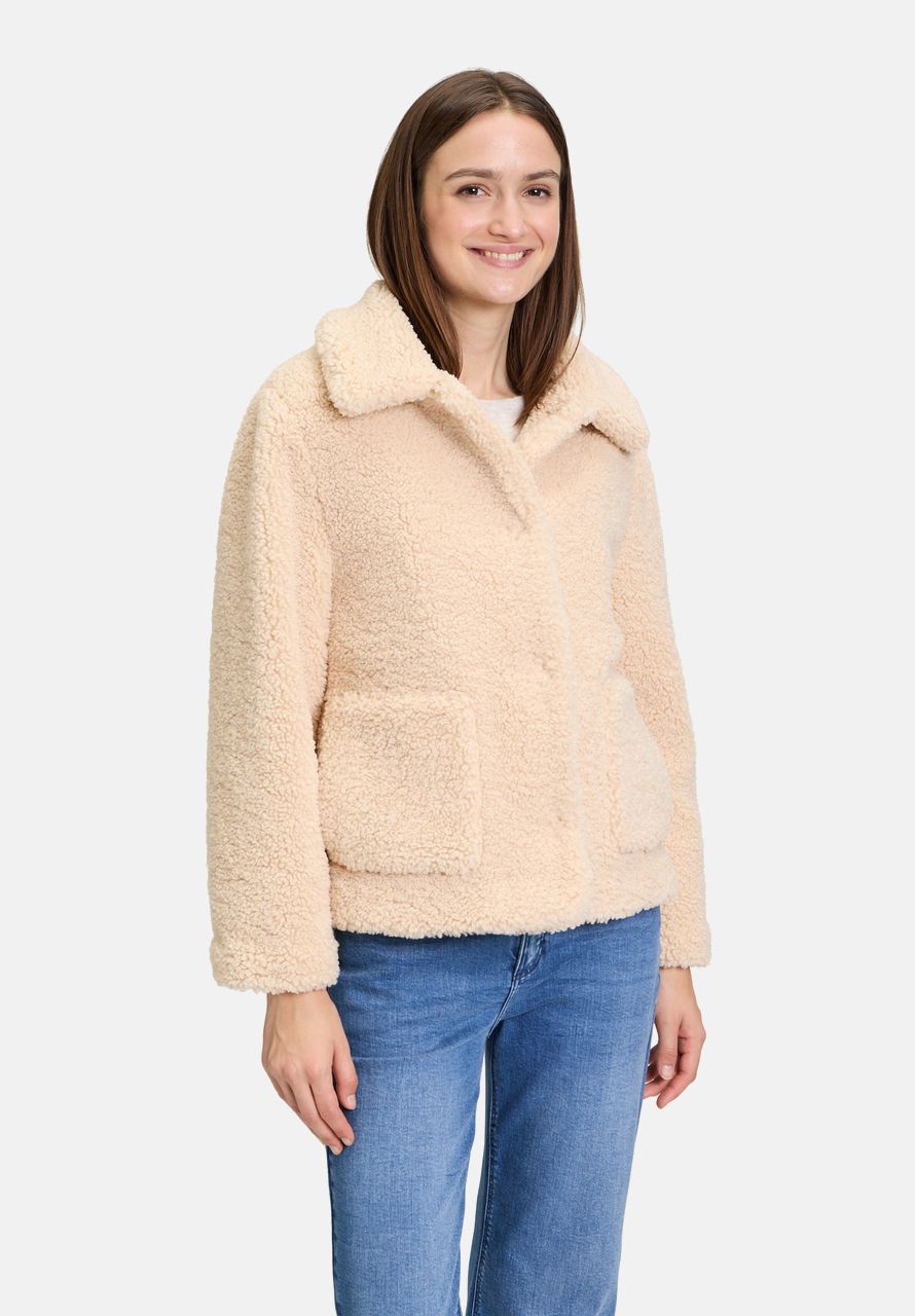 Cartoon Plüschjacke mit Kragen