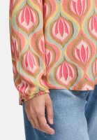 Cartoon Casual-Bluse mit Muster