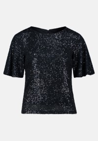 Vera Mont Pailletten-Bluse mit Flügelärmeln