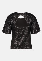 Vera Mont Pailletten-Bluse mit Flügelärmeln