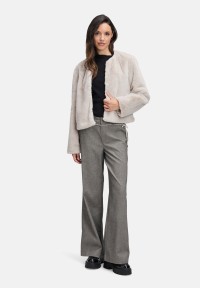 Cartoon Kunstfell-Jacke mit Eingrifftaschen