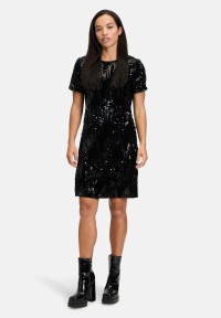 Cartoon Pailletten-Kleid kurzarm