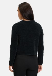 Cartoon Strick-Cardigan mit Rundhalsausschnitt