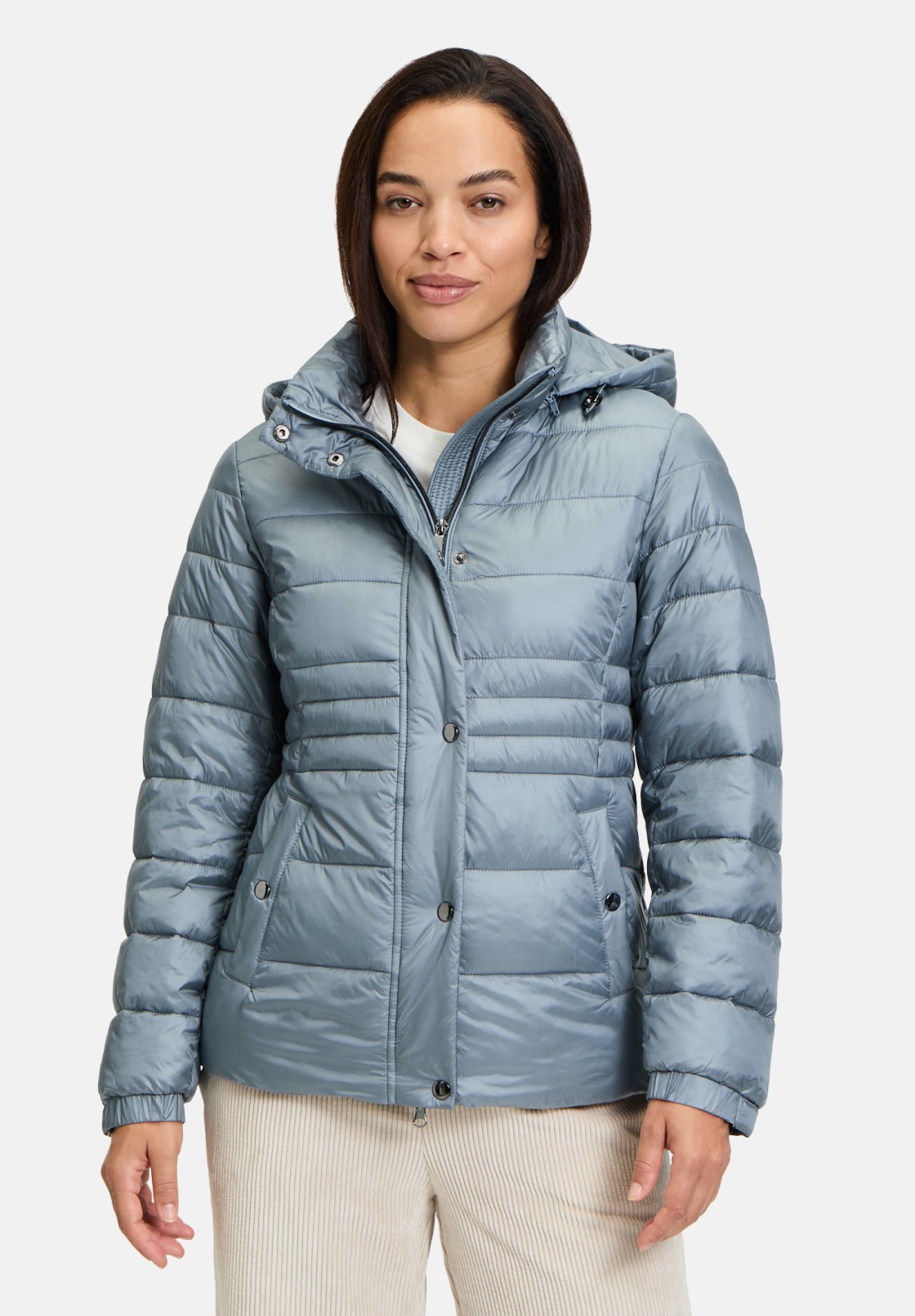 Cartoon Steppjacke mit abnehmbarer Kapuze