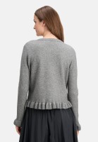 Cartoon Cardigan mit Rüschen
