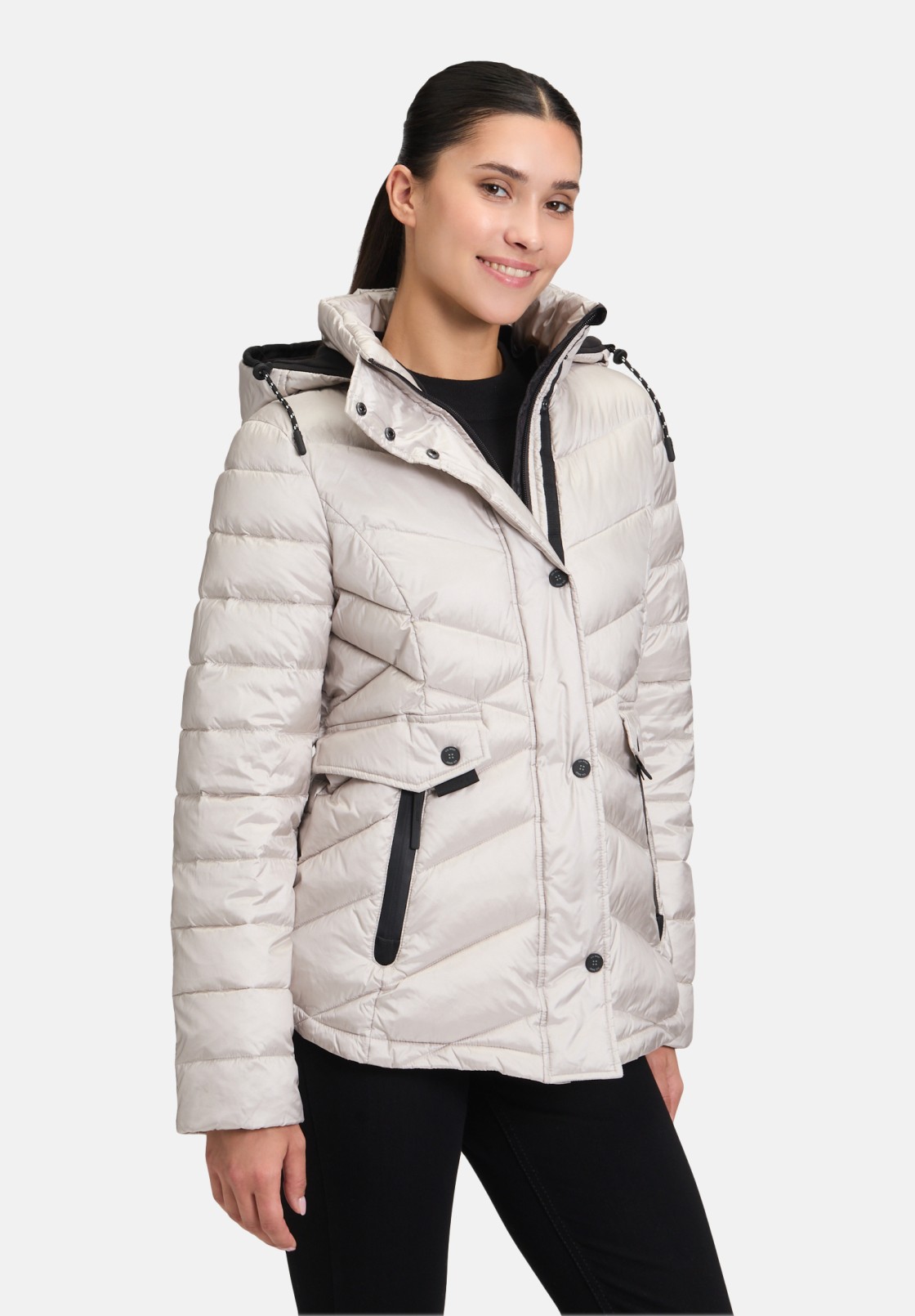 Gil Bret Steppjacke mit abnehmbarer Kapuze