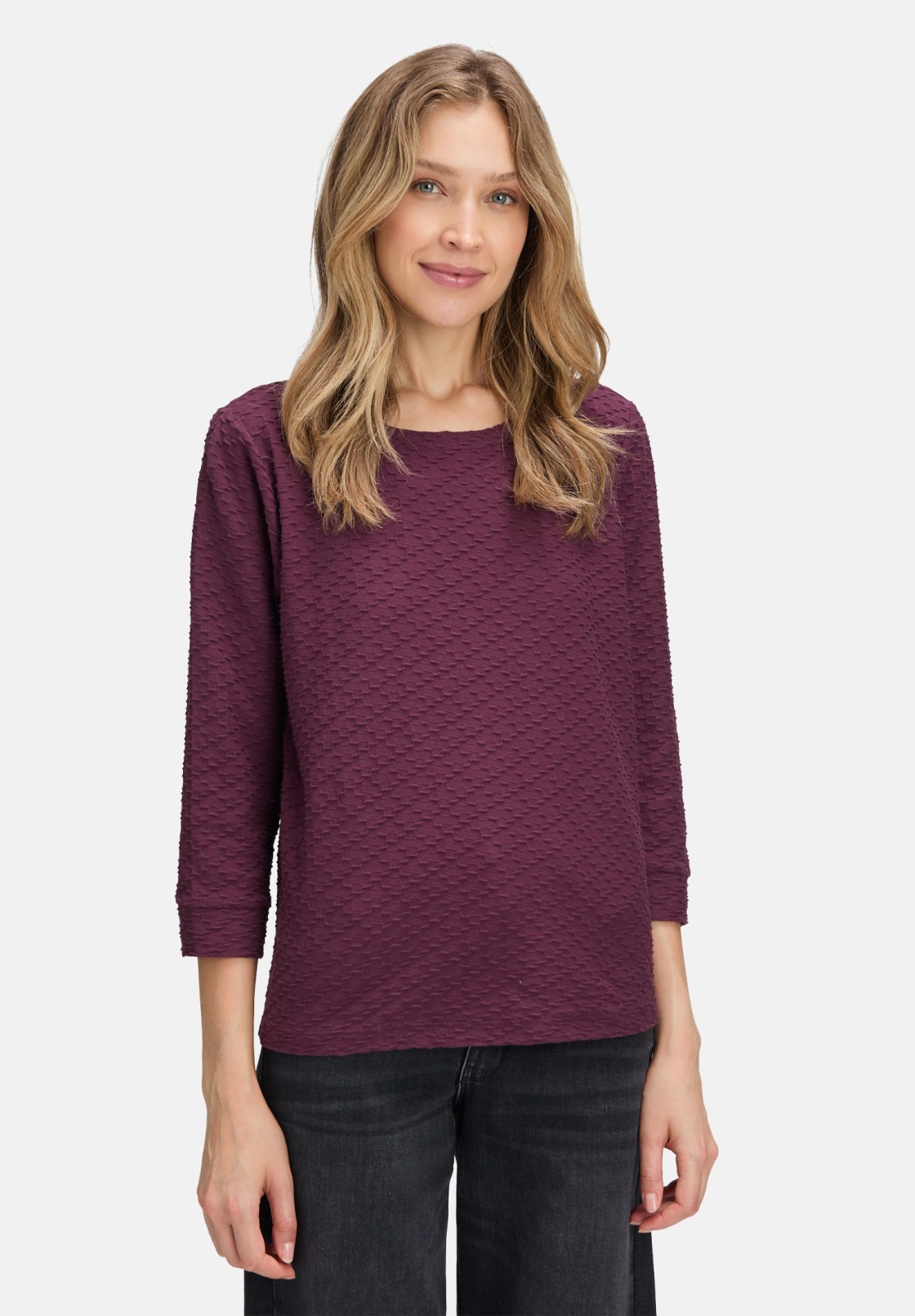 BETTY & CO Strukturshirt mit Rundhalsausschnitt