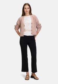Cartoon Strick-Cardigan mit V-Ausschnitt