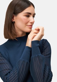 zero Strickpullover mit transparenten Ärmeln | Betty Barclay