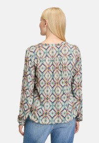 Cartoon Casual-Bluse mit Muster