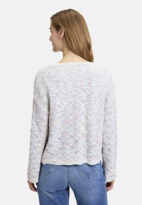 Cartoon Strick-Cardigan mit Struktur