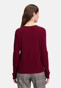 Cartoon Kaschmir-Pullover mit Rundhalsausschnitt
