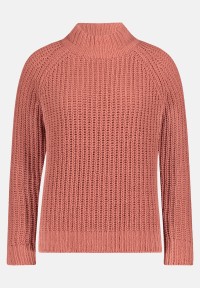 Cartoon Strickpullover mit Stehkragen