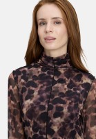 Cartoon Mesh-Kleid mit Kragen