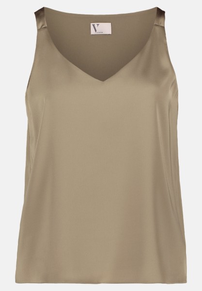 Vera Mont Satin-Bluse mit V-Ausschnitt