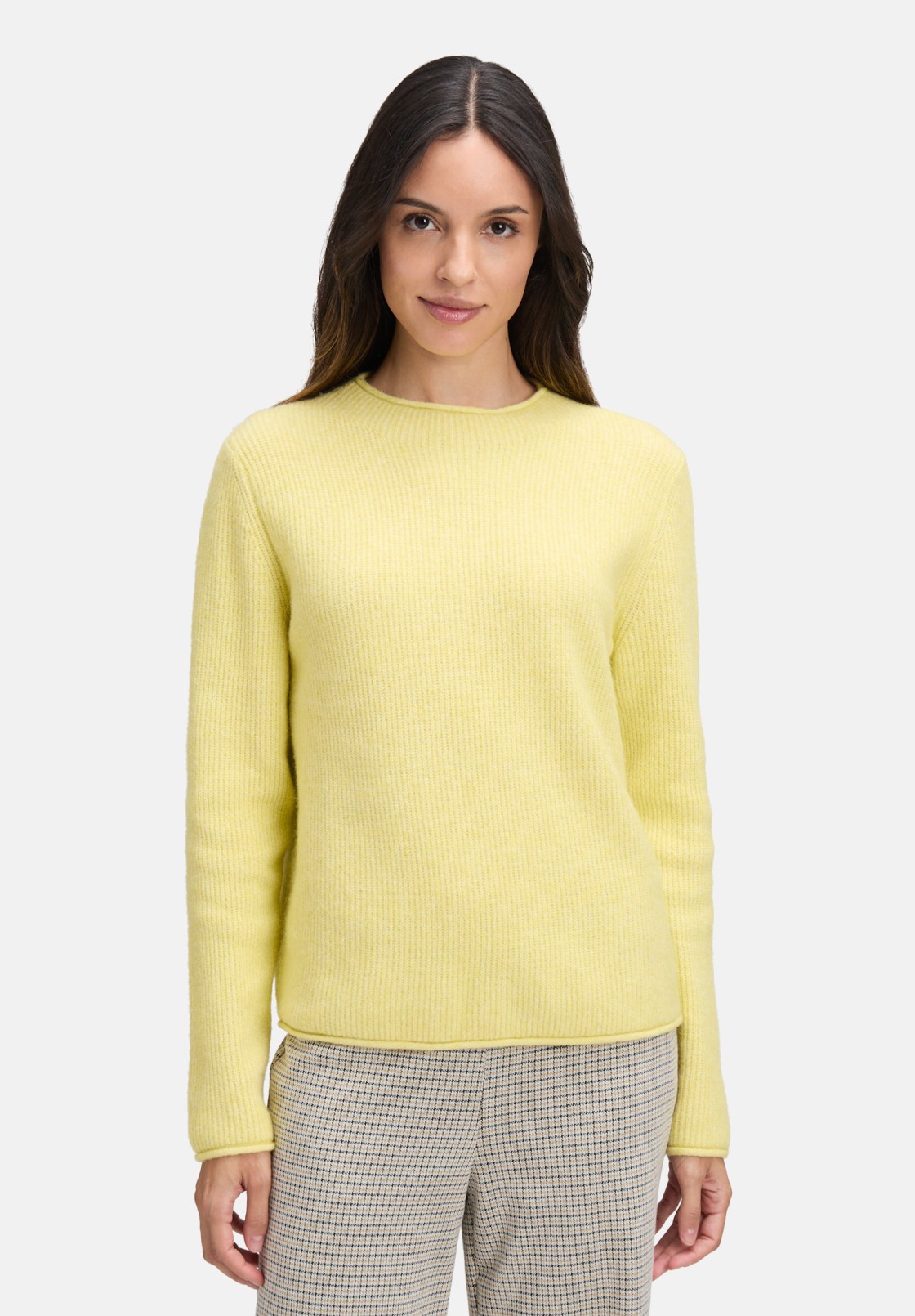 Cartoon Strickpullover mit Stehkragen