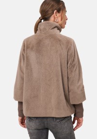 zero Fellimitat-Jacke mit Stehkragen | Betty Barclay