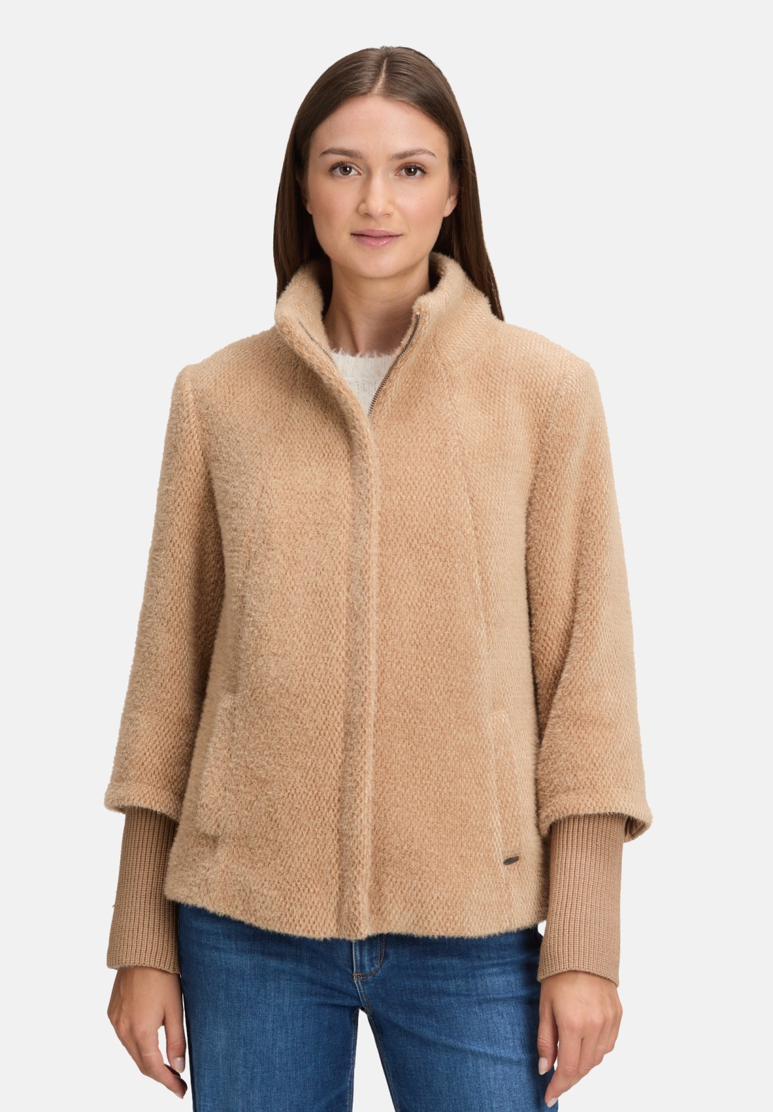 BETTY & CO Kuscheljacke mit Rippbündchen