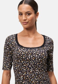 zero Blumenshirt mit Wellensaum | Betty Barclay