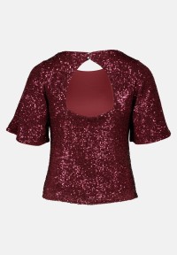 Vera Mont Pailletten-Bluse mit Flügelärmeln