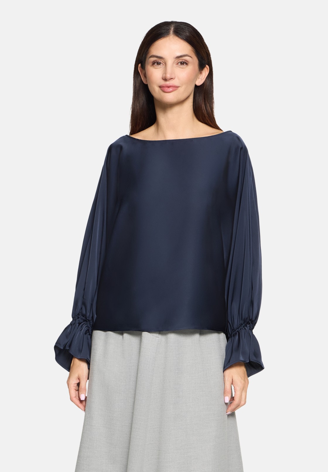 Betty Barclay Satin-Bluse mit U-Boot-Ausschnitt