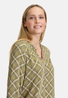 Cartoon Casual-Bluse mit Muster
