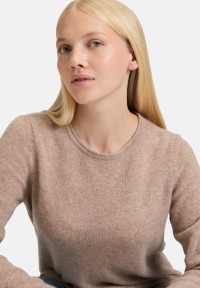 Cartoon Kaschmir-Pullover mit Rundhalsausschnitt