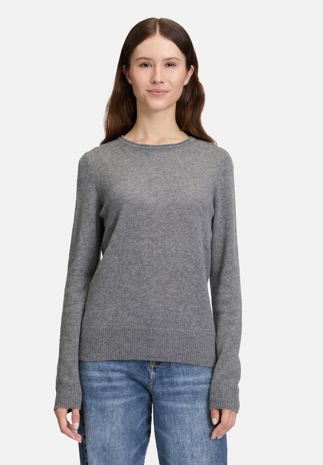 Cartoon Kaschmir-Pullover mit Rundhalsausschnitt