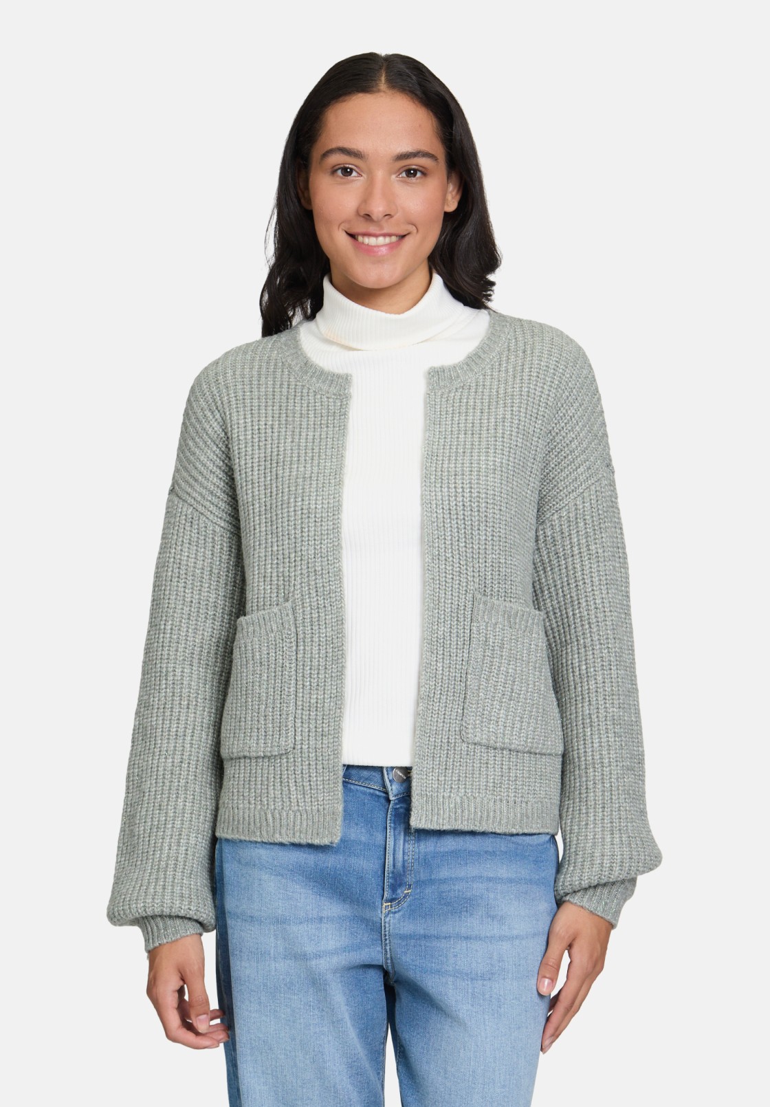 Cartoon Strick-Cardigan mit Taschen